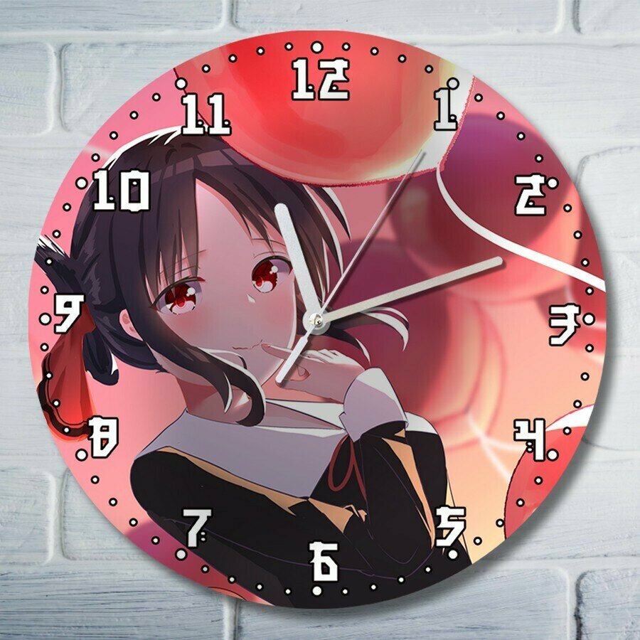 Настенные часы УФ с рисунком аниме Kaguya-sama Love is War - 3698