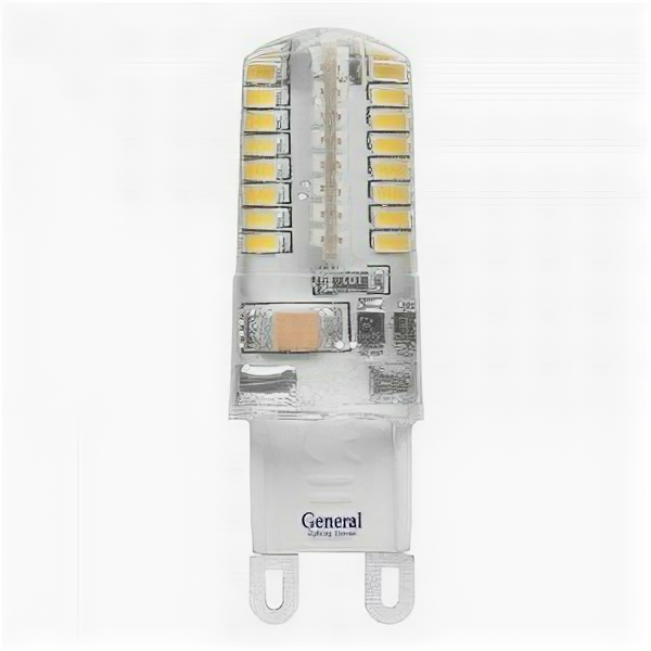 Светодиодная LED лампа General G9 220V 5W 4500K 4K 50x15 силикон BL5 653700 (упаковка 10 штук)