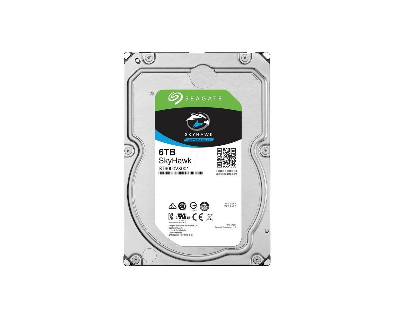 Жесткий диск Cигейт СкайХавк (hdd 3.5) (S13991600) для видеорегистратора. Объем 6 Тб и размером 35 дюйма - диск для систем видеонаблюдения