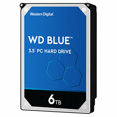 Жесткий диск 35 6Tb WesternDigital WD Blue Desktop WD60EZAZ 5400rpm 256Mb SATA3 1890200₽