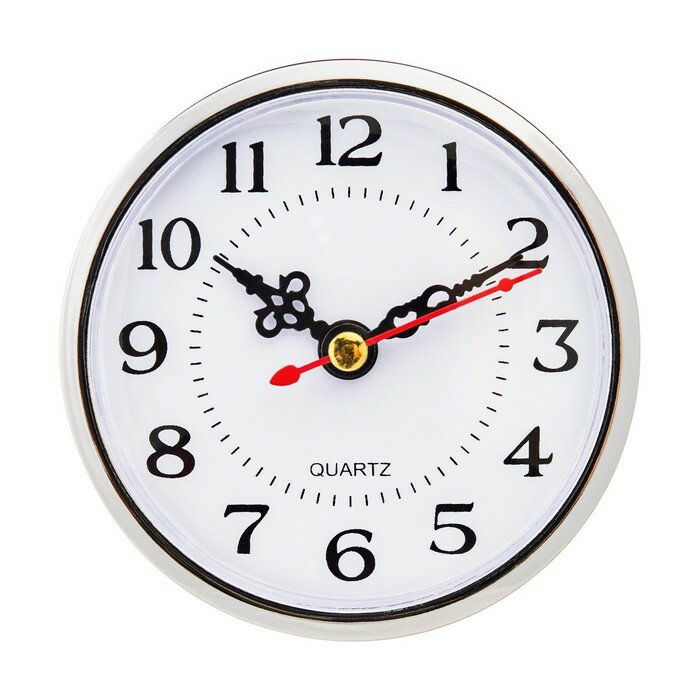 Вставка часы кварцевые плавный ход d-9 см 1АА
