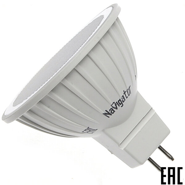Лампа светодиодная Navigator теплый белый свет 5Вт 94262 NLL-MR16-5W-12V-3000K-GU5.3 (10 шт. в наборе)