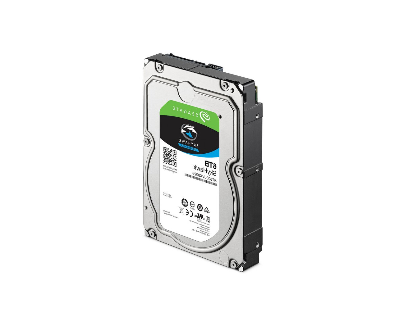 Жесткий диск для систем видеонаблюдения Seagate 3.5 SkyHawk - SATA (F1355EU) 6 тб, интерфейс SATA 6 Гбит/с. Для видеорегистраторов.