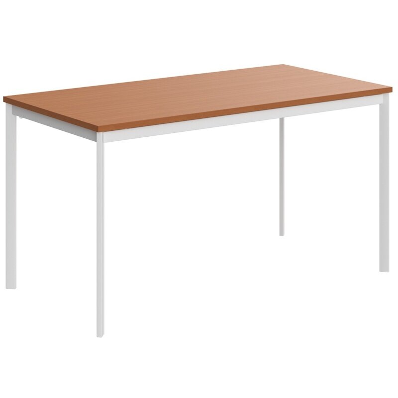 фото Стол письменный Тайпит прямой Skyland Imago S, Груша Ароза, Белый полумат, 1400х720х755 мм