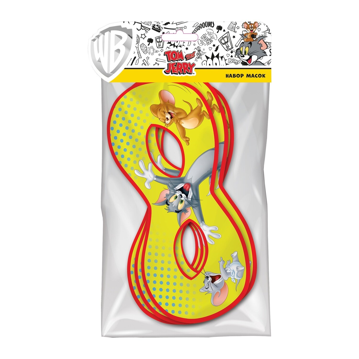 Набор детских масок ND Play Tom&Jerry, 6 шт, в пакете (286132)
