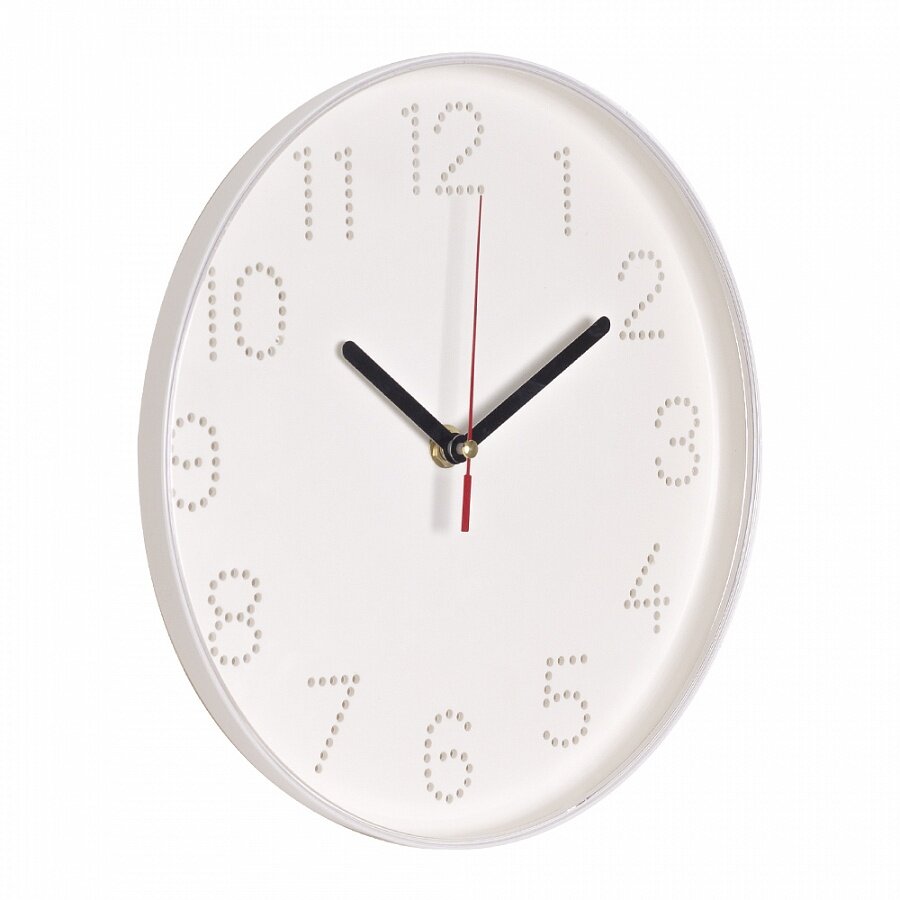 Часы настенные Рубин "Классика", корпус белый, d-25см (2520-001)