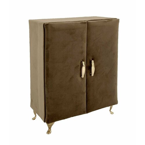 Шкатулка для Украшений Arya из Велюра 145x85x195 Drobe Темно-бежевый 2862₽