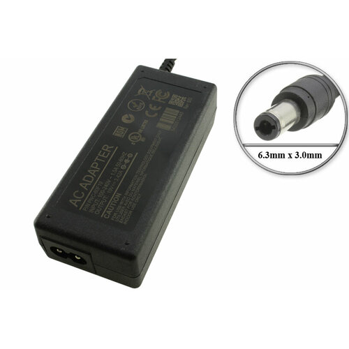 Адаптер (блок) питания 19V, 3.42A, 65W, 6.3mm x 3.0mm (PNC-60F19, DA-60F19), для мониторов, телевизоров Acer AL721, AL1703, AL1714, AL1913 и др.