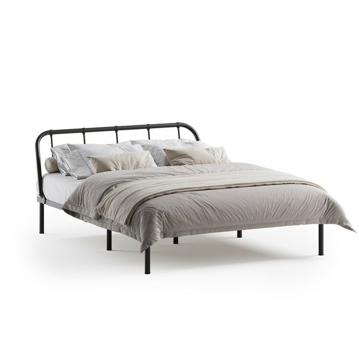 фото Кровать разборная металлическая Мира 1200х2000 черная 9776999