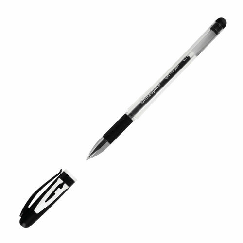 Ручка гелевая OfficeSpace A-Gel черная, 0,5мм, грип, 24 штук, 326185