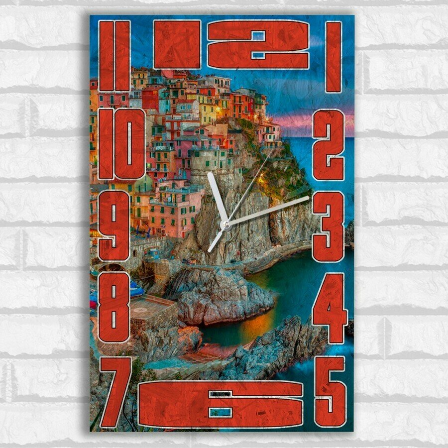 Настенные бесшумные часы ОСП, путешествия Italia - 5261