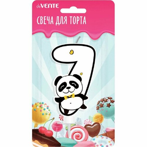 Свеча-цифра для торта deVENTE Панда 7 размер свечки 91x66x1 см с рисунком 217₽