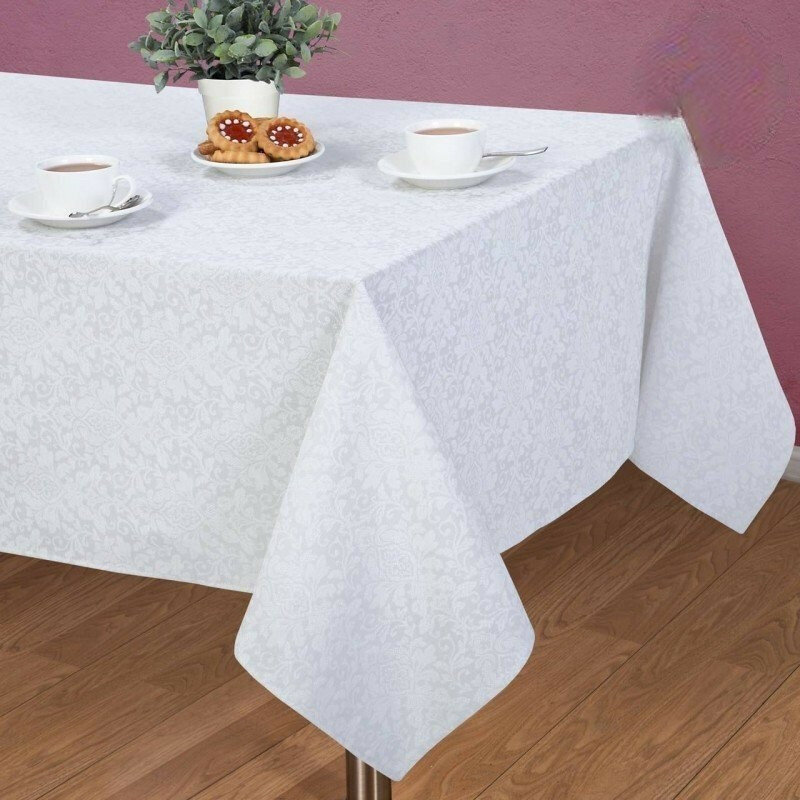фото Скатерть 220х145 рогожка Вензель
