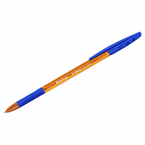 Ручка шариковая Berlingo Tribase grip ginger синяя, 0,7мм, грип, 50 шт. в упаковке
