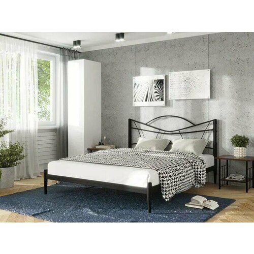 Двуспальная металлическая кровать Форвард-Мебель Нори140*200, Форвард-мебель/черная