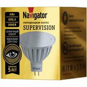 Светодиодная лампа MR16 Navigator 80 551 NLL-MR16-6-230-3K-GU5.3-FR-SV, цена за 1 шт.