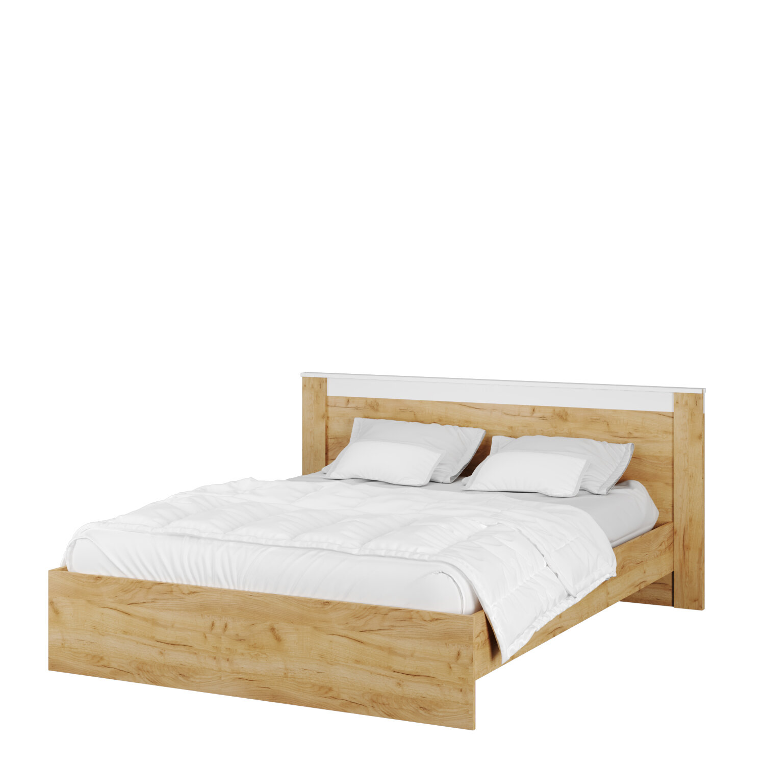 фото Кровать 1,4 Адель (1532*920*2180) (дуб крафт золотой/белый)