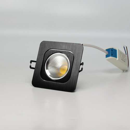 Светодиодный светильник встраиваемый 98-1 head Nest Series Black Square BW9 (5W, Day White)