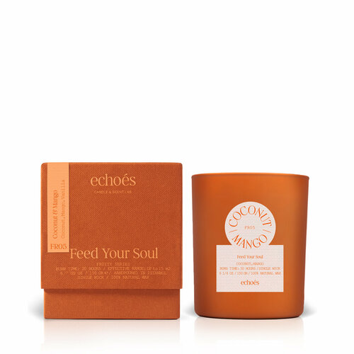 COCONUT & MANGO Компактная свеча в стекле, ECHOES