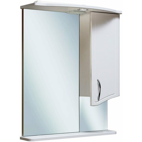 Зеркало Runo Севилья 60x75 00000000790 правое с полочкой и подсветкой