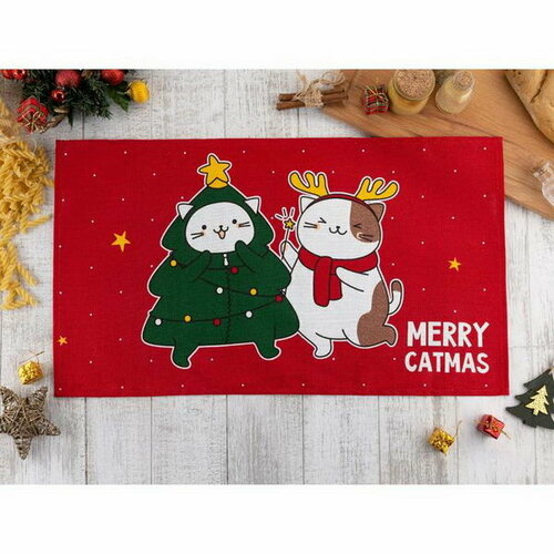 Полотенце Merry catmas 35х60 см,100% хлопок 160 г/м2