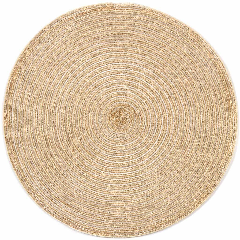 фото Салфетка для стола полимер, 38х38 см, круглая, золотая, Y4-5601