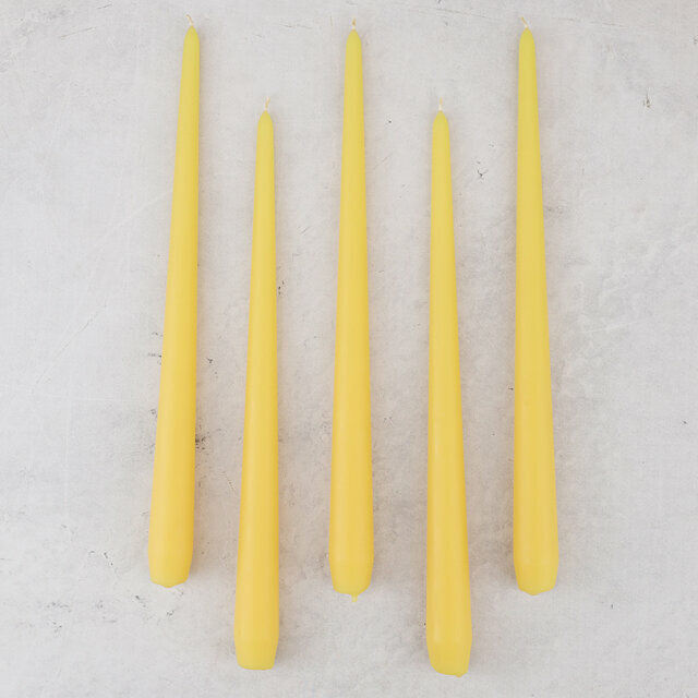 фото Candleslight Высокие свечи Андреа Velvet 30 см, 5 шт, желтые всв-30-14-набор-5