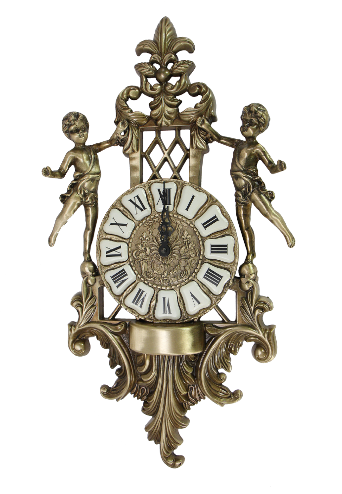 Часы настенные античное золото