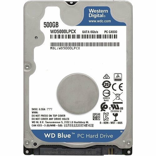 Жесткий диск HDD WD SATA3 500Gb 2.5