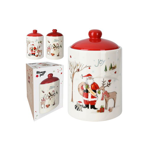 Банка для хранения Home Collection Red New Year Красный Новый год 125х125х180 мм 1 шт