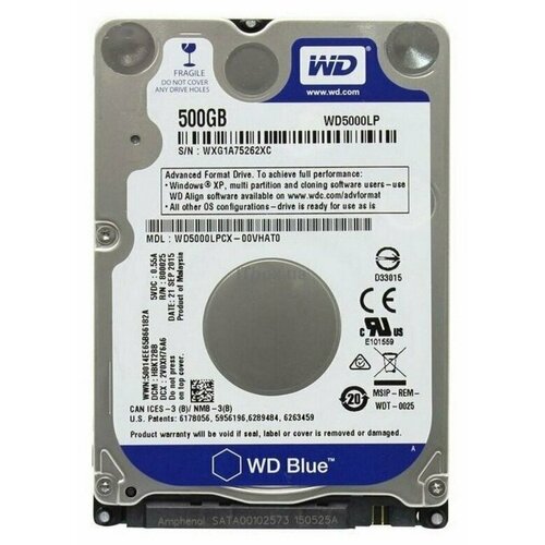 WD Жесткий диск/ HDD WD SATA3 500Gb 2.5