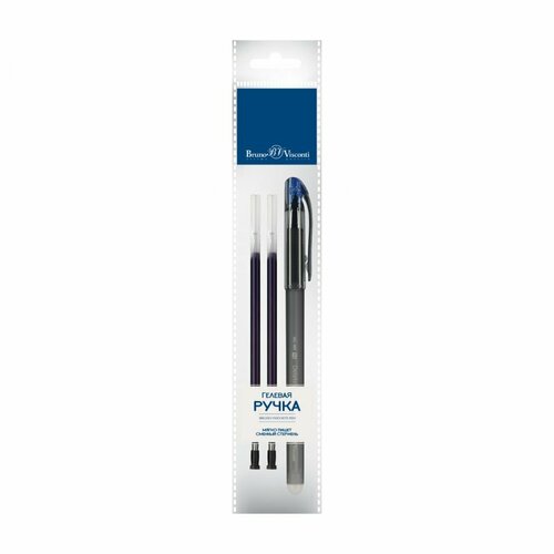 Ручка DeleteWrite Ice со стираемыми чернилами 0.5 ММ, синяя С двумя запасными стержнями