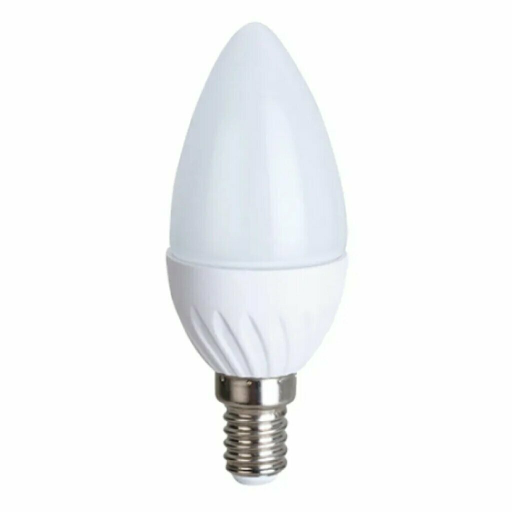 Лампа светодиодная E14 5 Вт 220 В свеча 4000 К свет нейтральный белый Ecola LED