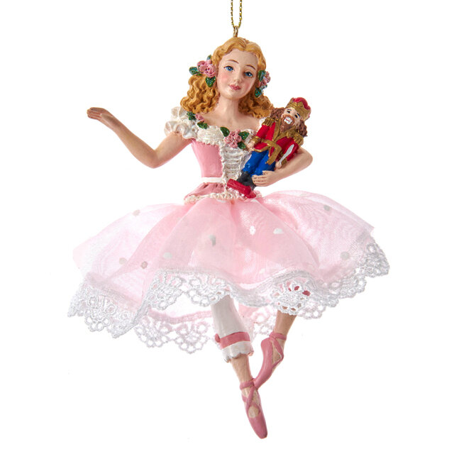 Kurts Adler Елочная игрушка Клара с Щелкунчиком - Meilleur Ballet 13 см, подвеска E0732C