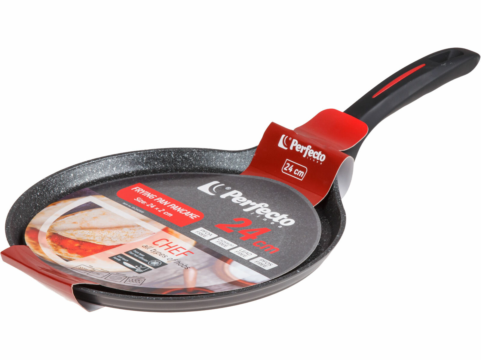 Сковорода блинная антипригарная 24 см PERFECTO LINEA Chef (55-242100)