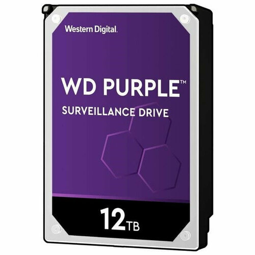 WD Жесткий диск HDD WD SATA3 12Tb Purple DV&NVR 7200 256Mb 1 year