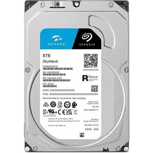 Жесткий диск Seagate Skyhawk ST8000VX010 8ТБ HDD SATA III 35 3217000₽