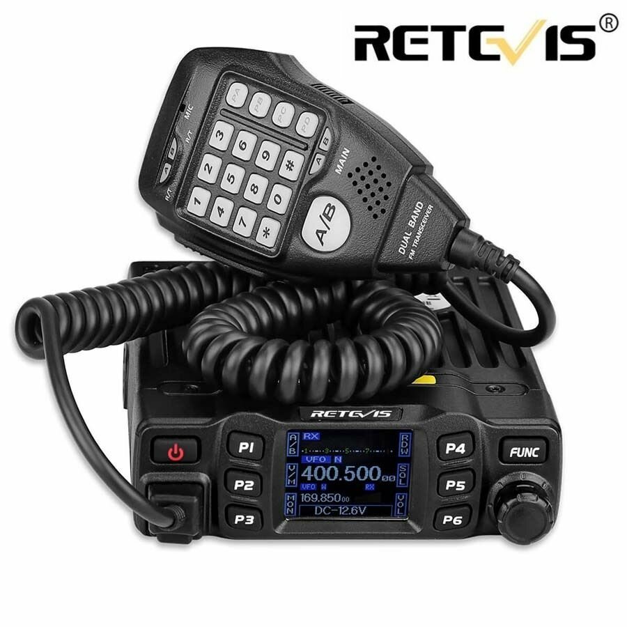 Двухдиапазонная автомобильная рация Retevis RT95 25W VHF (136-174 МГц) / UHF (400-490 МГц).