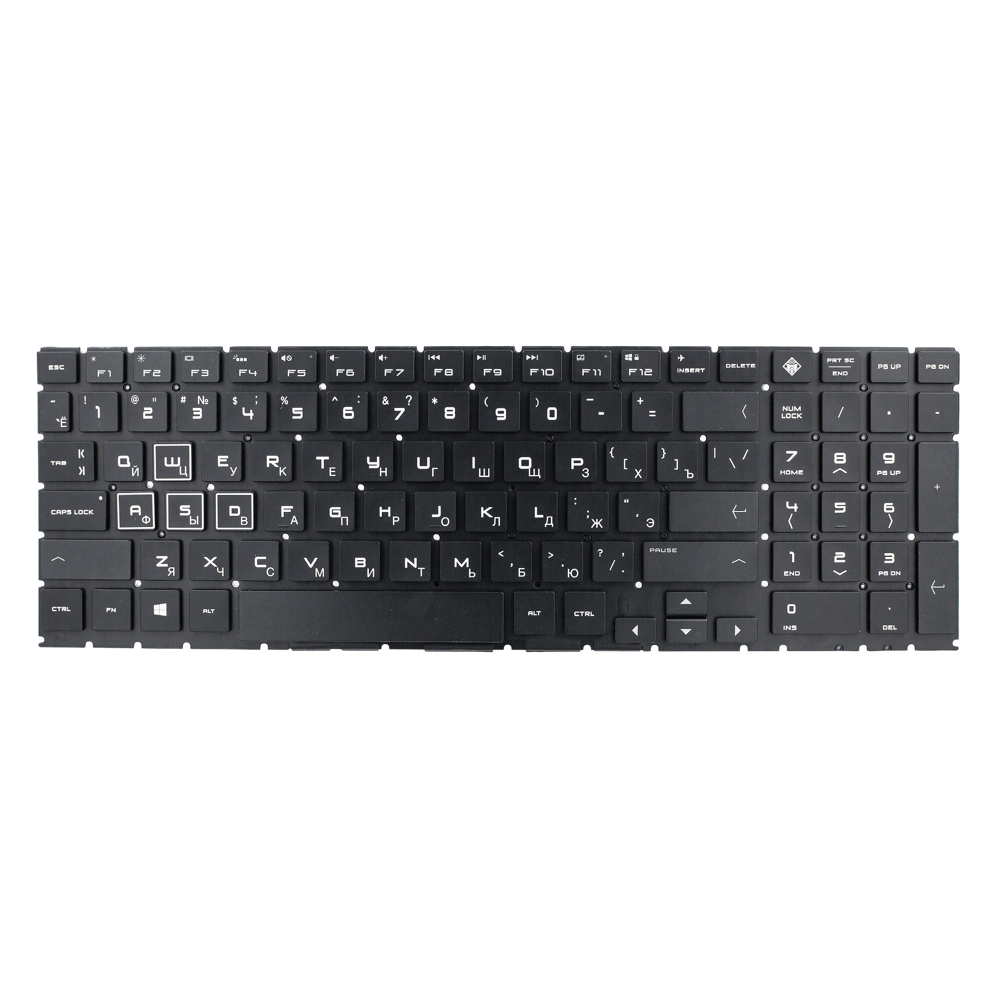 Клавиатура с RGB подсветкой для ноутбука HP OMEN 15-dc0000 / 15-dc1000 / 15-dh0000 / 15-dh1000
