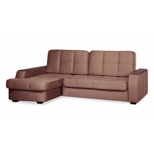 Угловой диван Цвет Диванов Брюссель NEXT 21 с уз. подлокотниками 245 угловой Коричневый
