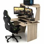 Геймерские игровые столы и кресла Геймерский компьютерный стол DX BIG COMFORT сонома - изображение