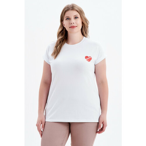 Туника Olsi, размер 50, белый футболка женская б0800 кулирка горох р 50