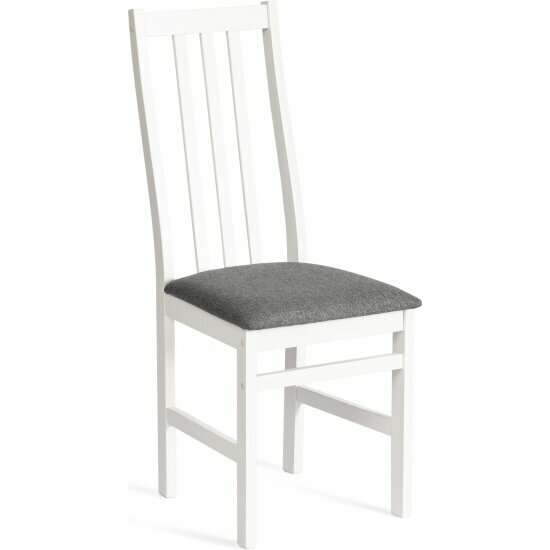 Стул Tetchair SWEDEN / 1 шт. в упаковке, Многослойная фанера, 41*40*99 см, white, ткань тёмно-серая (150) разобранный