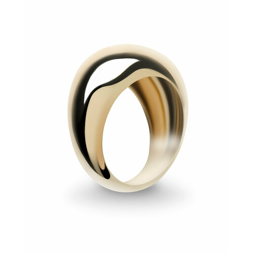 Кольцо MOSSA кольцо HOLLYWOOD GOLD, серебро, 585, 925 проба, золочение, размер 17.2, золотой