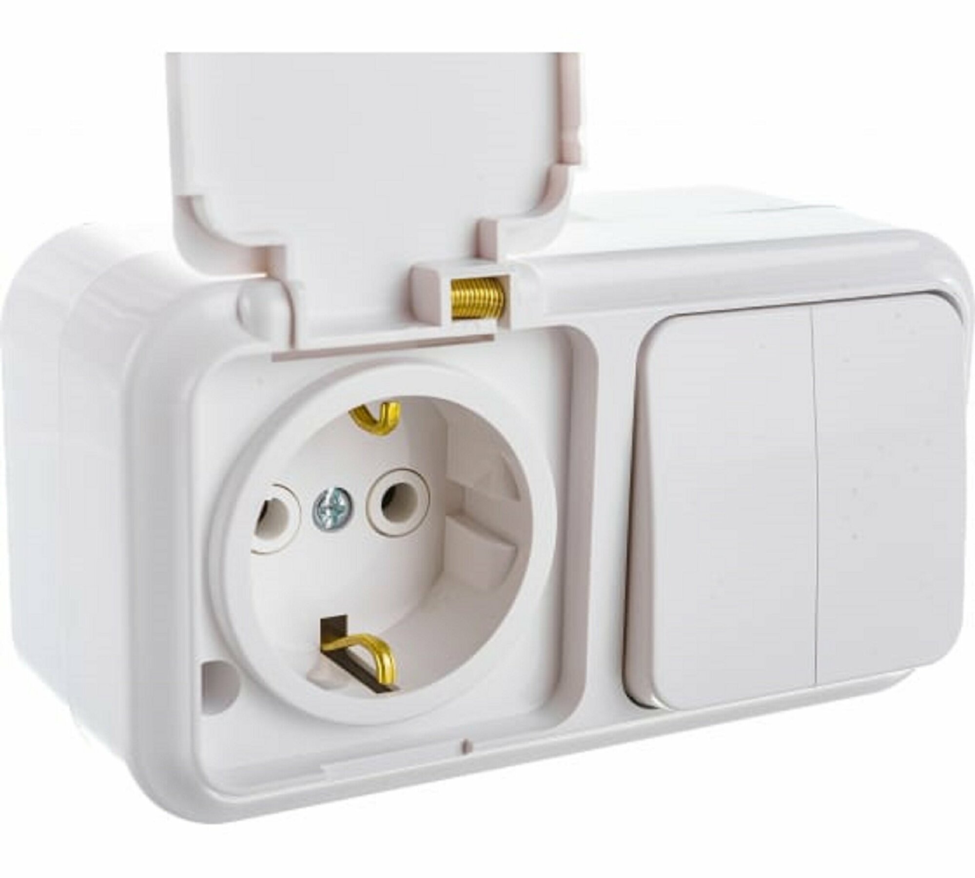 Блок 2кл + 1гн с 3/К о/у белый IP54 Пралеска Беларусь 2В-РЦ-659