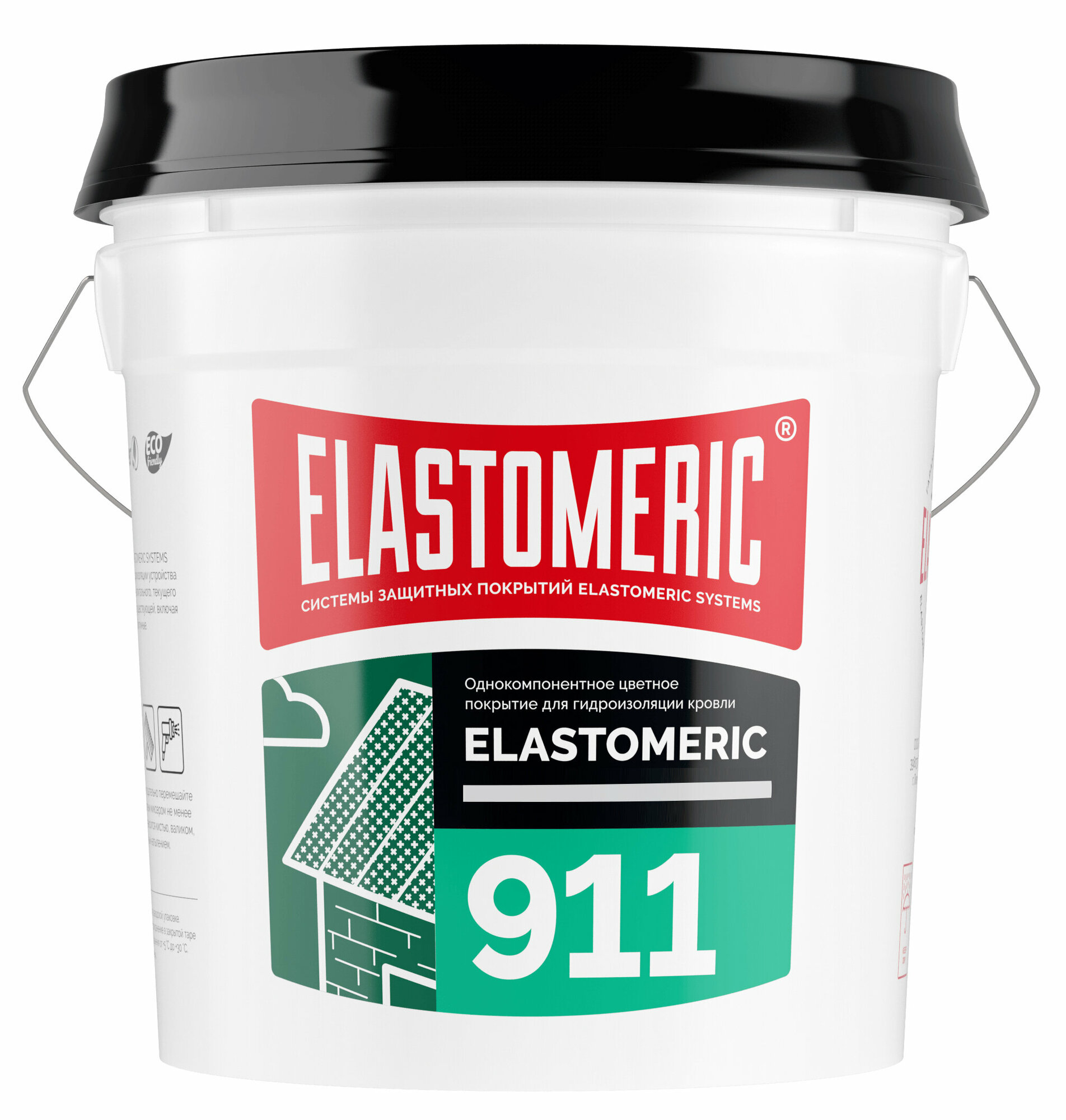 Гидроизоляция металлической и шиферной кровли Elastomeric 911, 20кг, RAL 7004 сигнально-серый