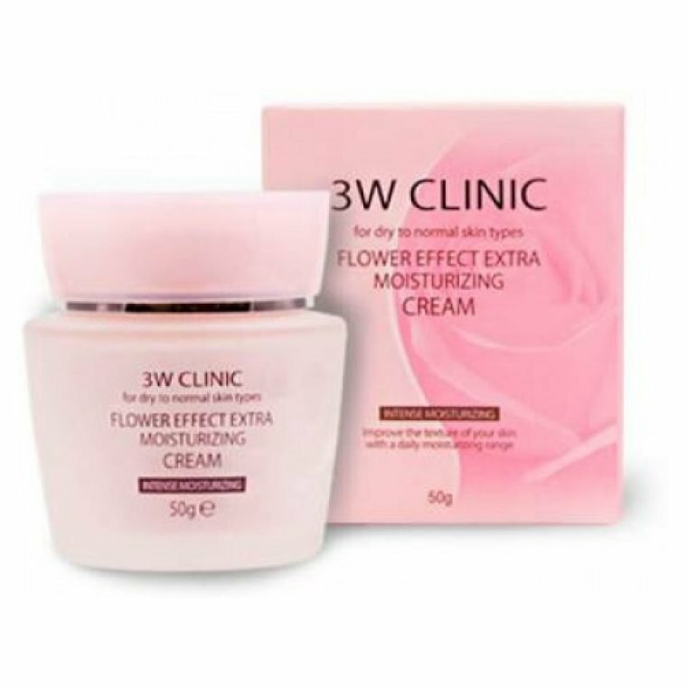 3W Clinic Крем для лица Flower Effect Extra Moisture Cream, 50 гр.
