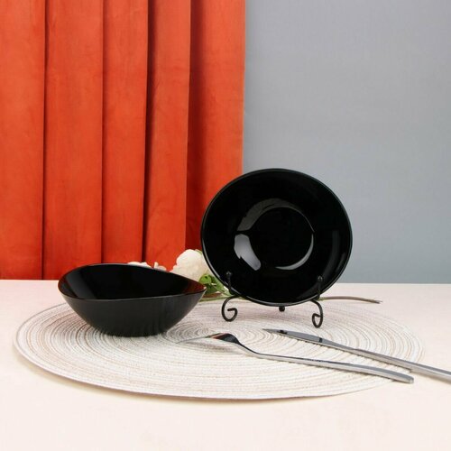 Салатники из опалового стекла Ellipse набор салатников 6 шт Черный 549₽