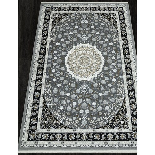 Ковер MIRAY - Прямоугольник Черный, Классический, Ковер на пол, в гостиную, спальню, в ассортименте, Турция, Бельгия, Турция (160 см. на 229 см.)