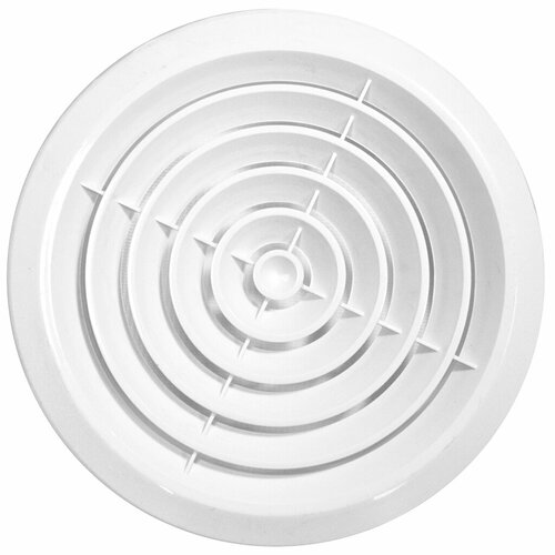 Решетка вентиляционная пластиковая Виенто 145 100ДФ круглая с фланцем, 100 мм